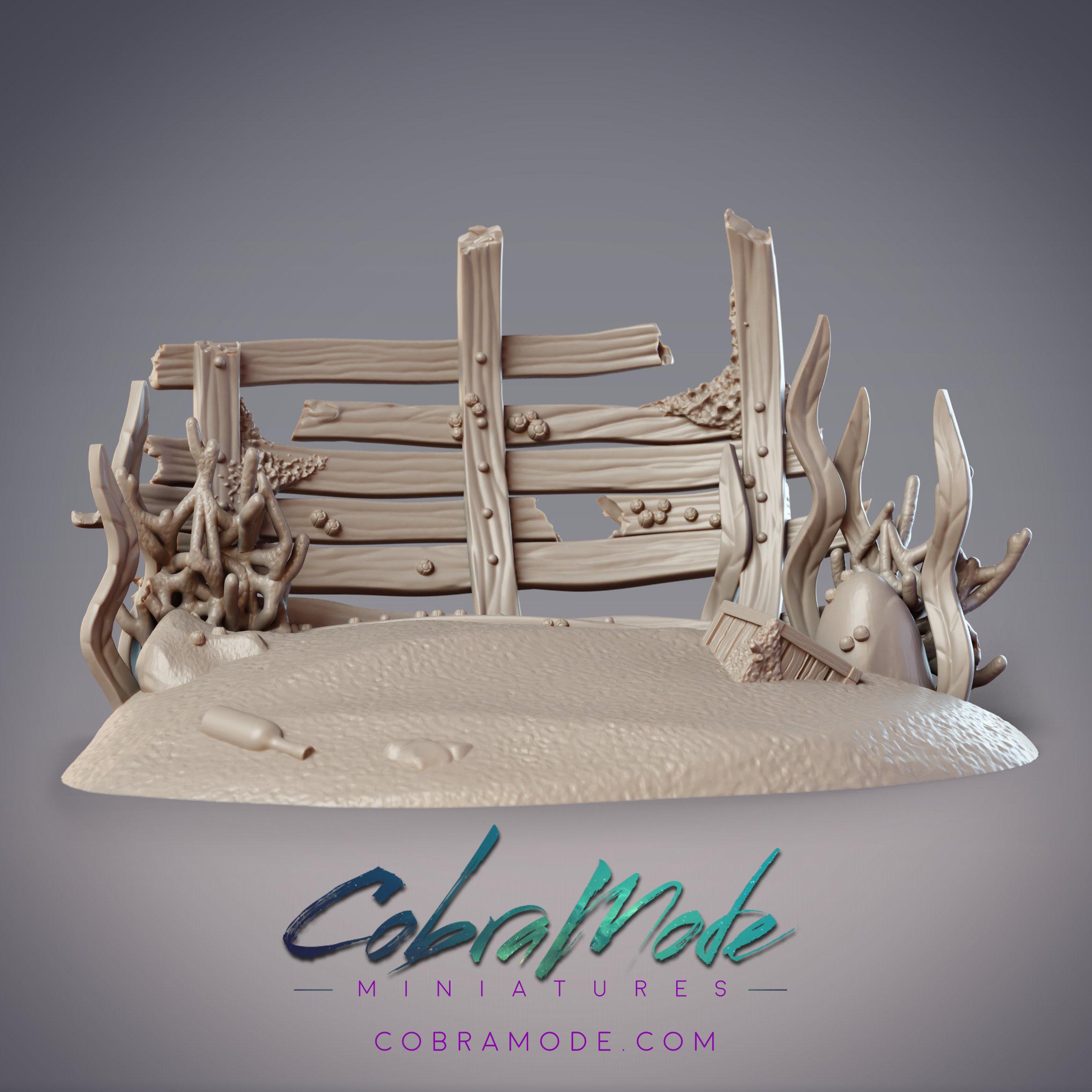 Shipwreck Scatter Terrain (Pre-supported) 3d model