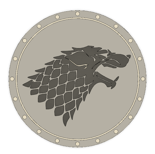 Game Of Thrones Set Of 6 Multicolor Coasters With Base 3d model