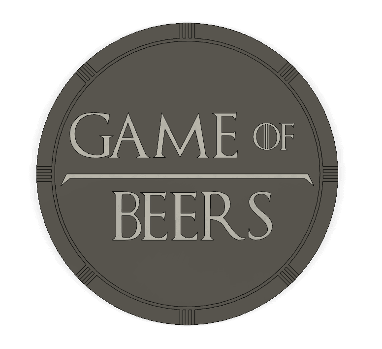 Game Of Thrones Set Of 6 Multicolor Coasters With Base 3d model