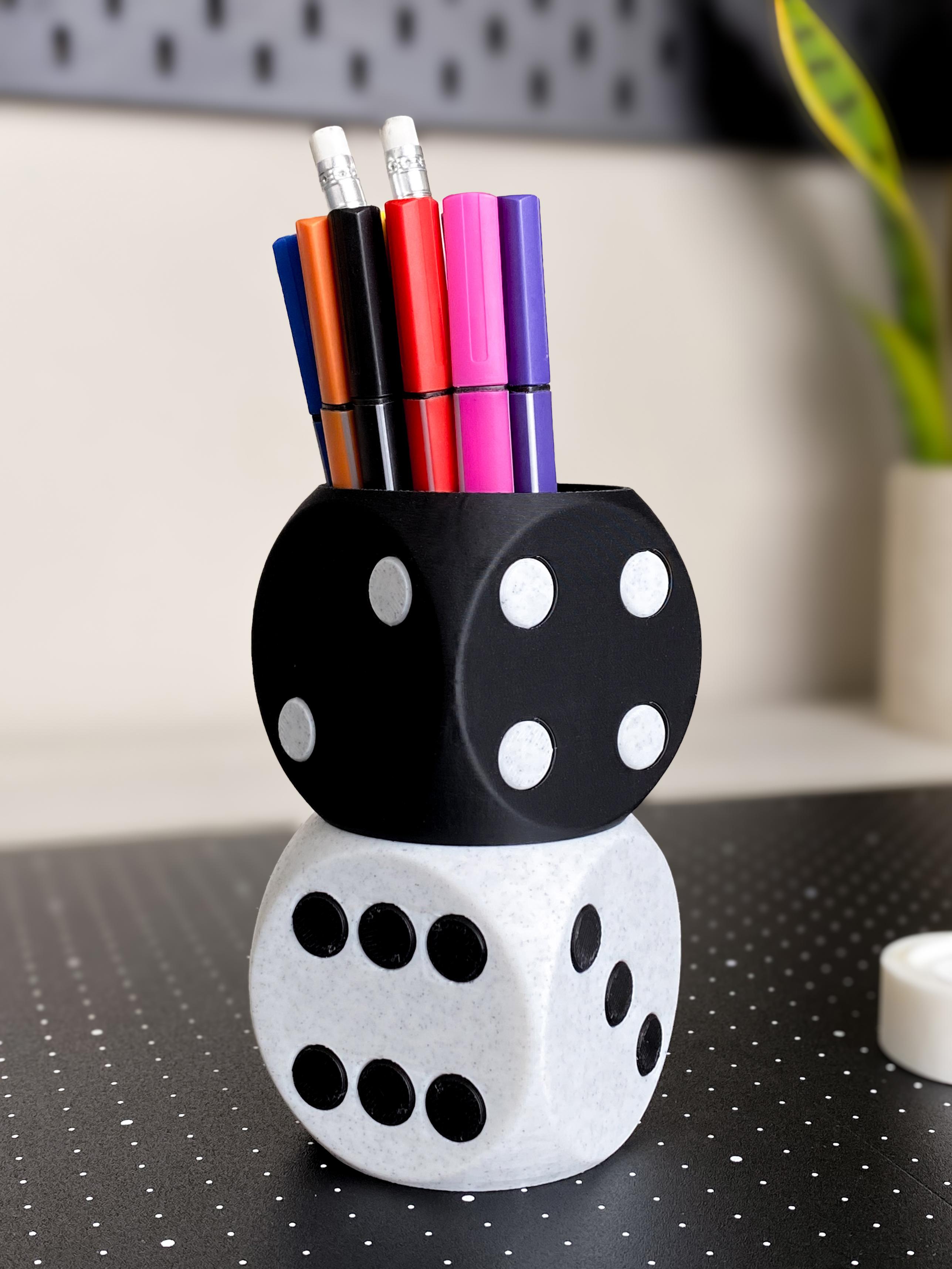 Dice Pencil Holder 3d model