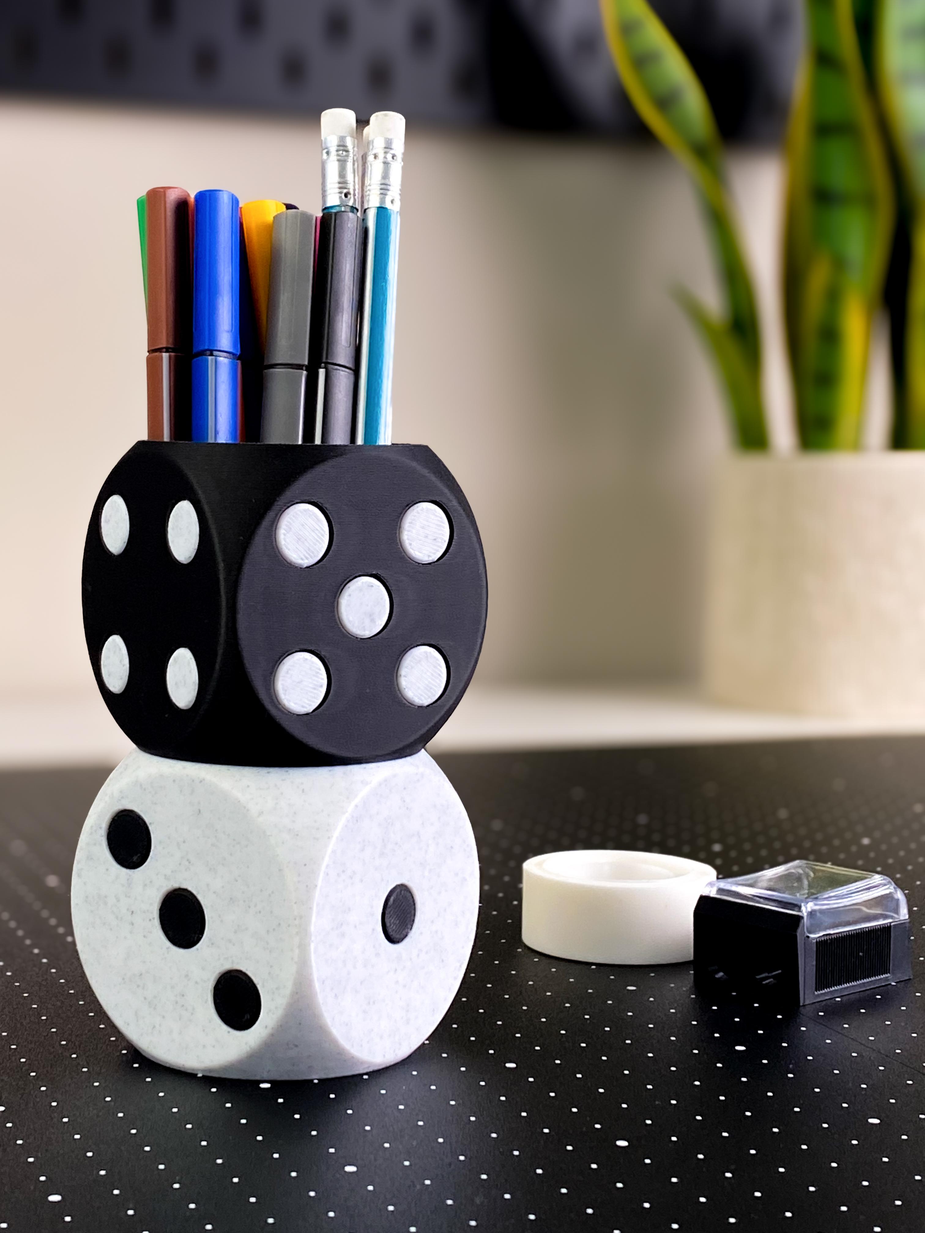 Dice Pencil Holder 3d model