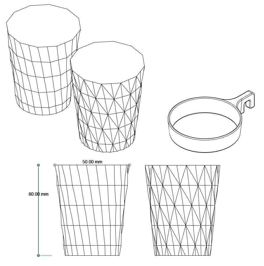 Small Cups & Skadis holder 3d model