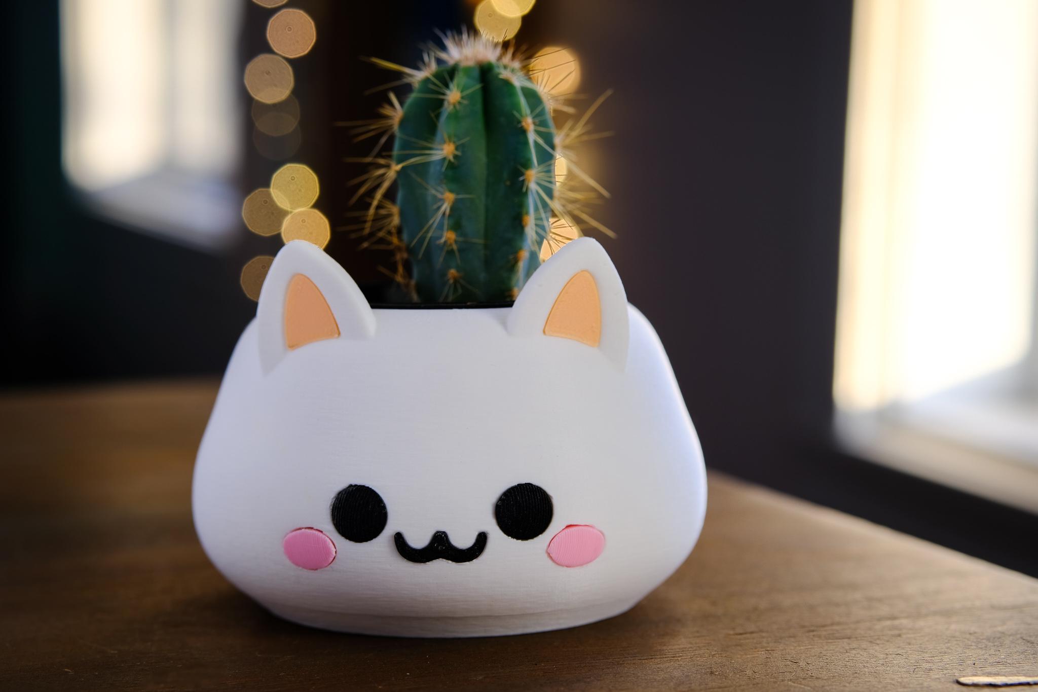 Cute Cat Planter 3d model