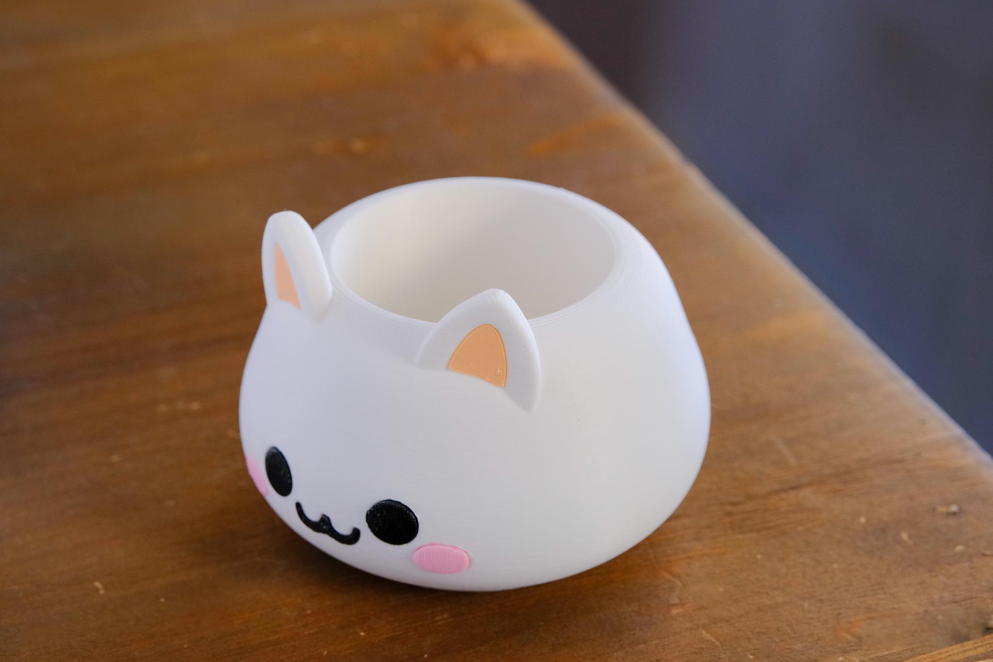 Cute Cat Planter 3d model