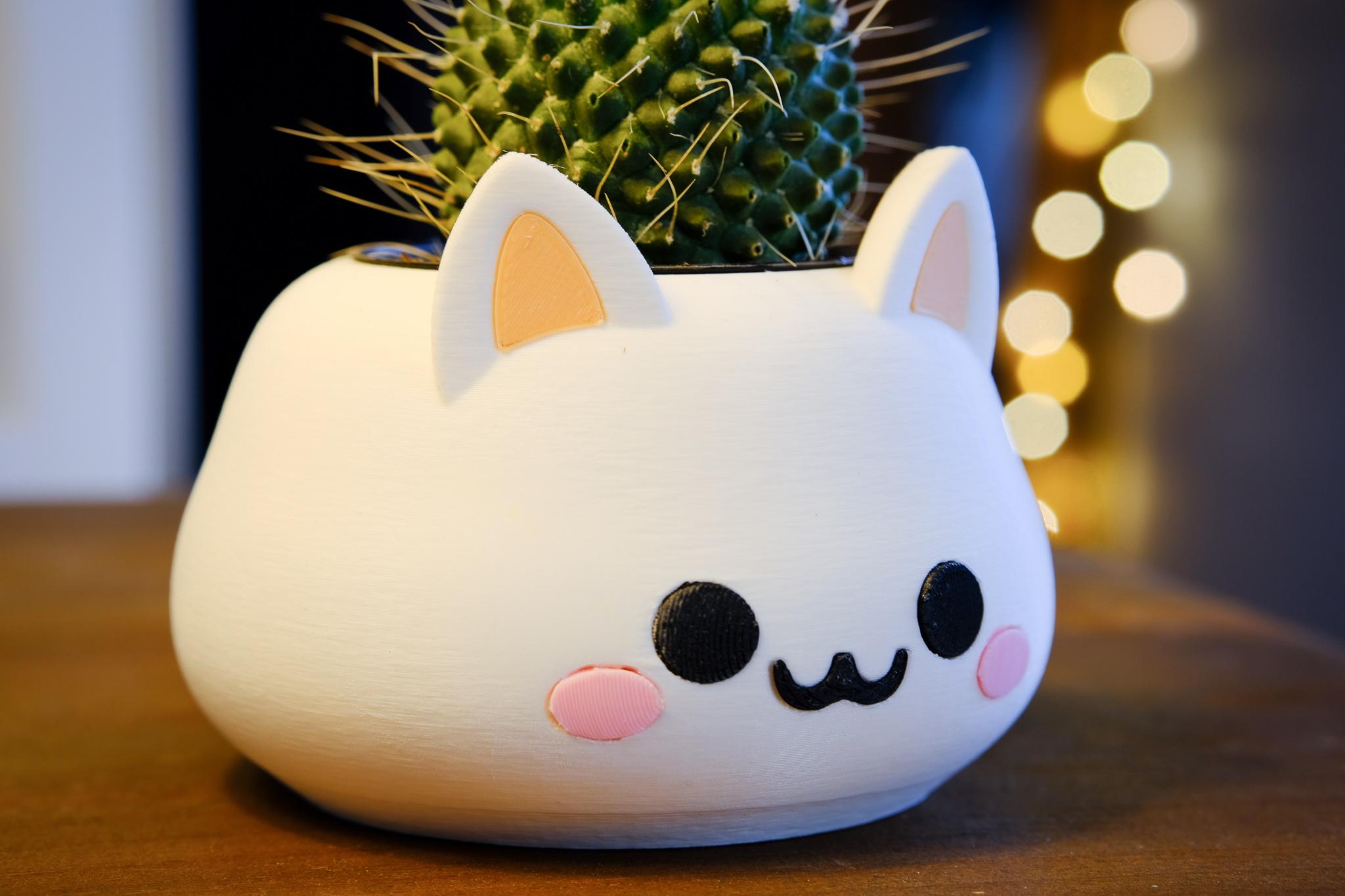 Cute Cat Planter 3d model