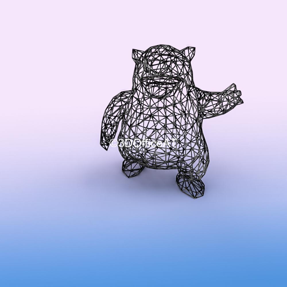 #096 Drowzee Pokemon Wiremon Figure 3d model