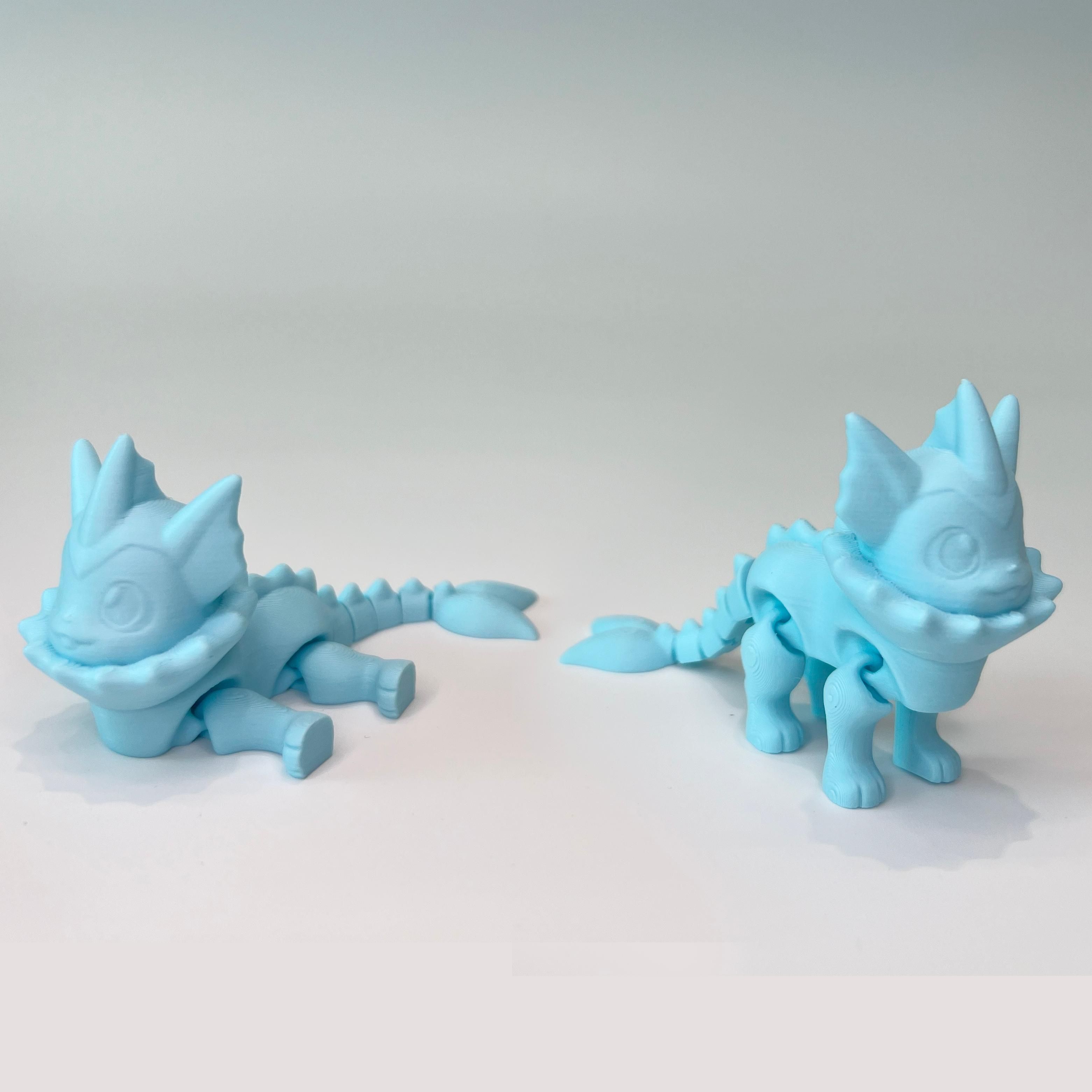 Flexi Vaporeon (Easy Print No Supports) 3d model