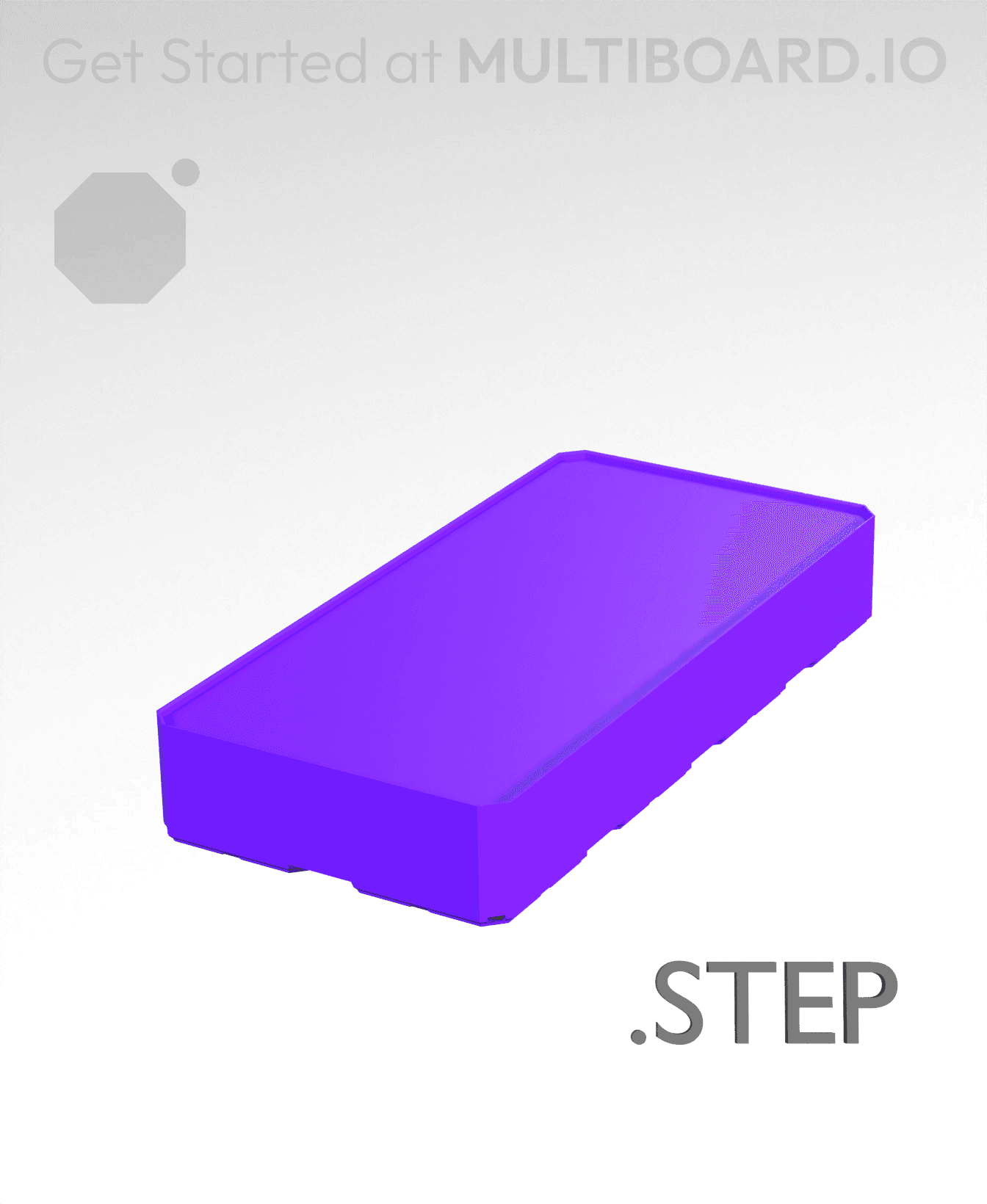 2x4x0·75 - Multibin Insert - STEP Remixing File 3d model