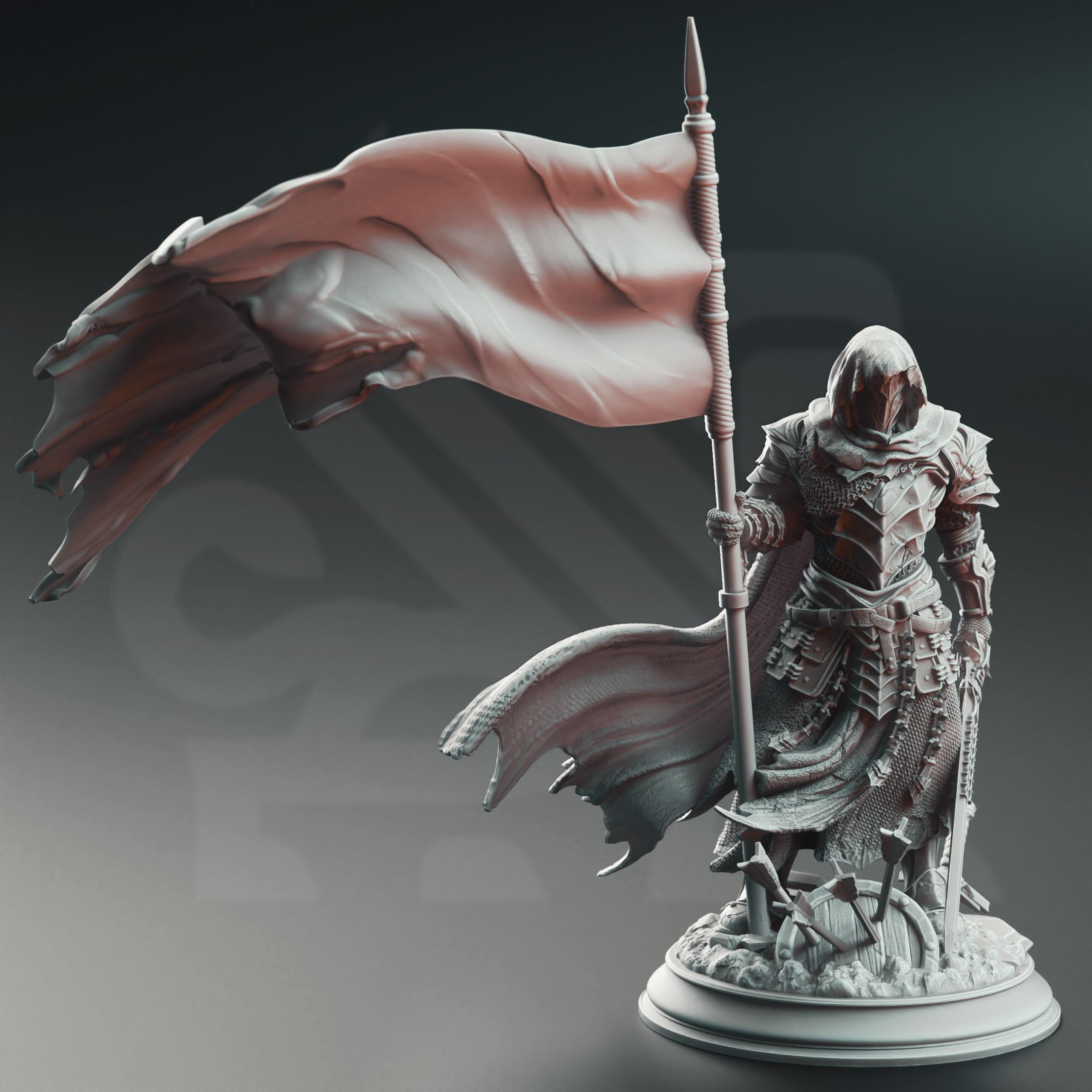 Banner Knight - Florian the Fallen 3d model