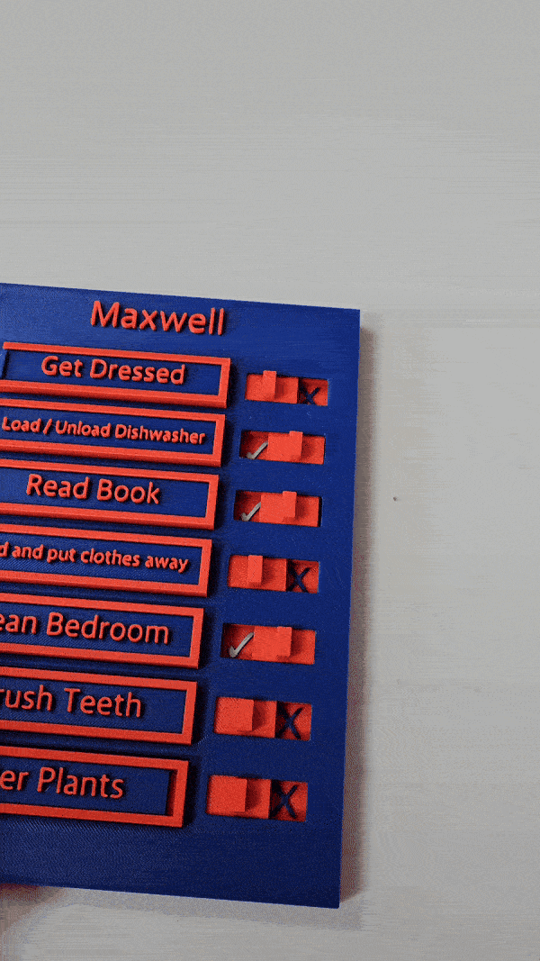 Task / Chore / Check List Board 3d model