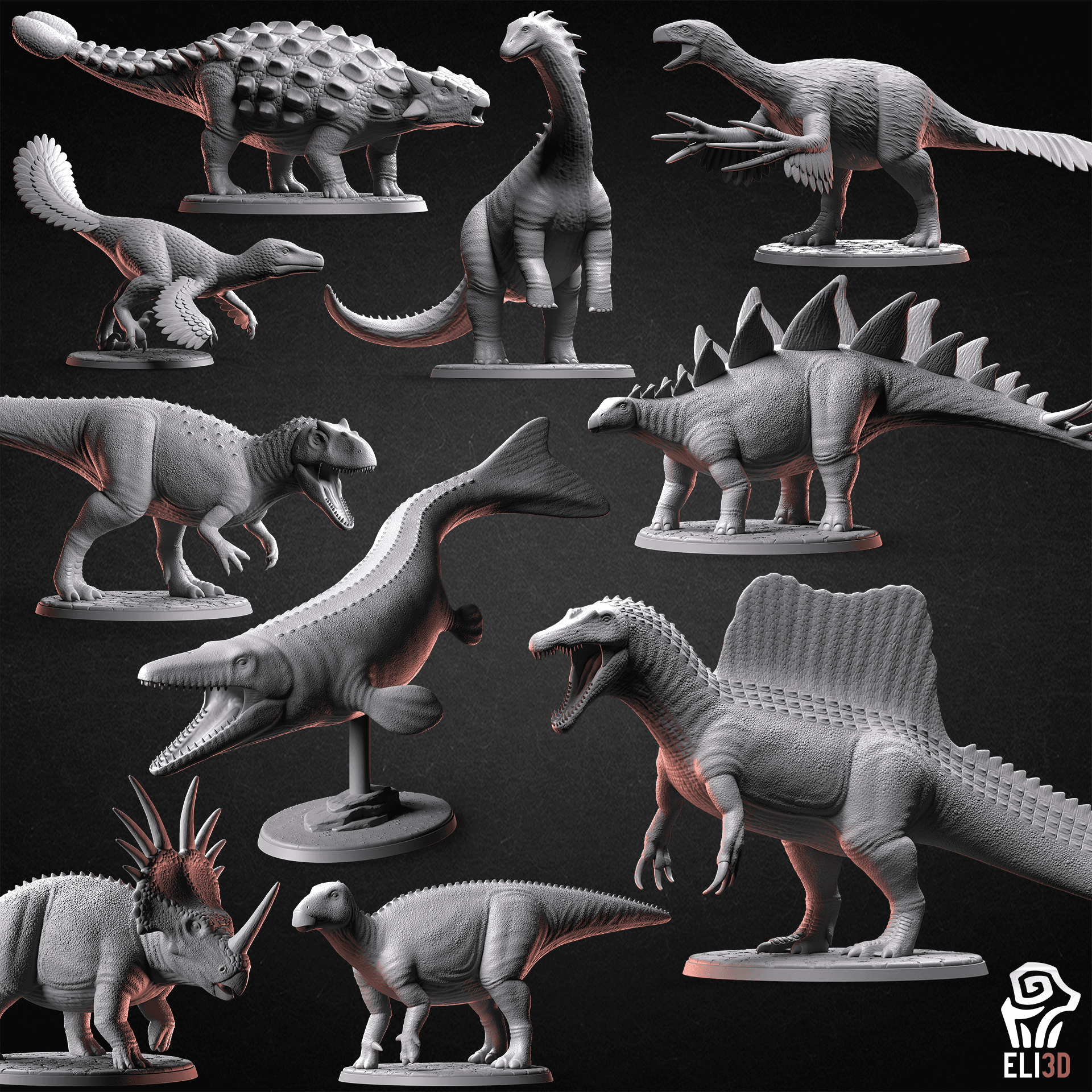 Dinosaurs - Dino Bundle 3  3d model