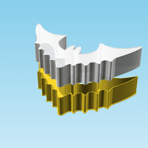 Bat 0072, nestable box (v2) 3d model