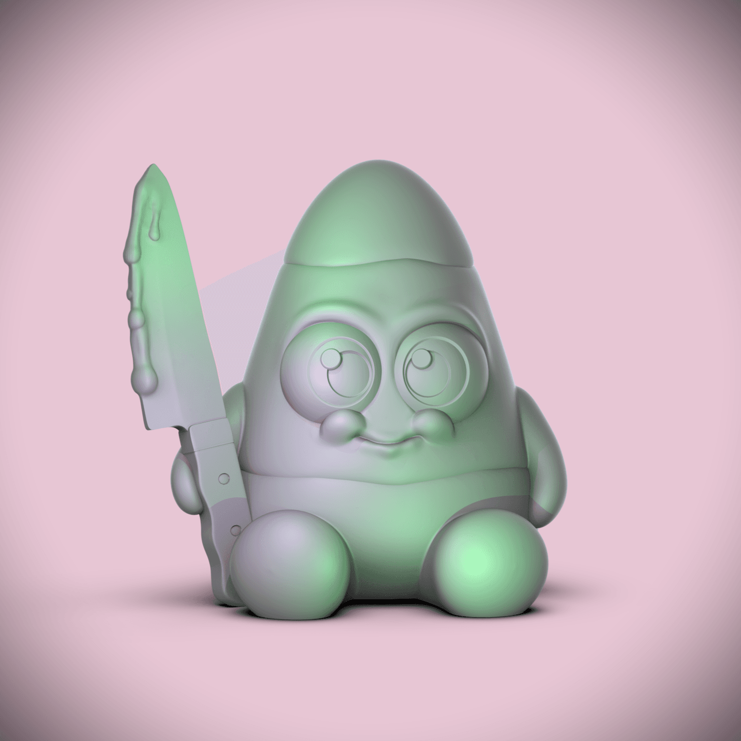 Cute Murder Corn 3d model