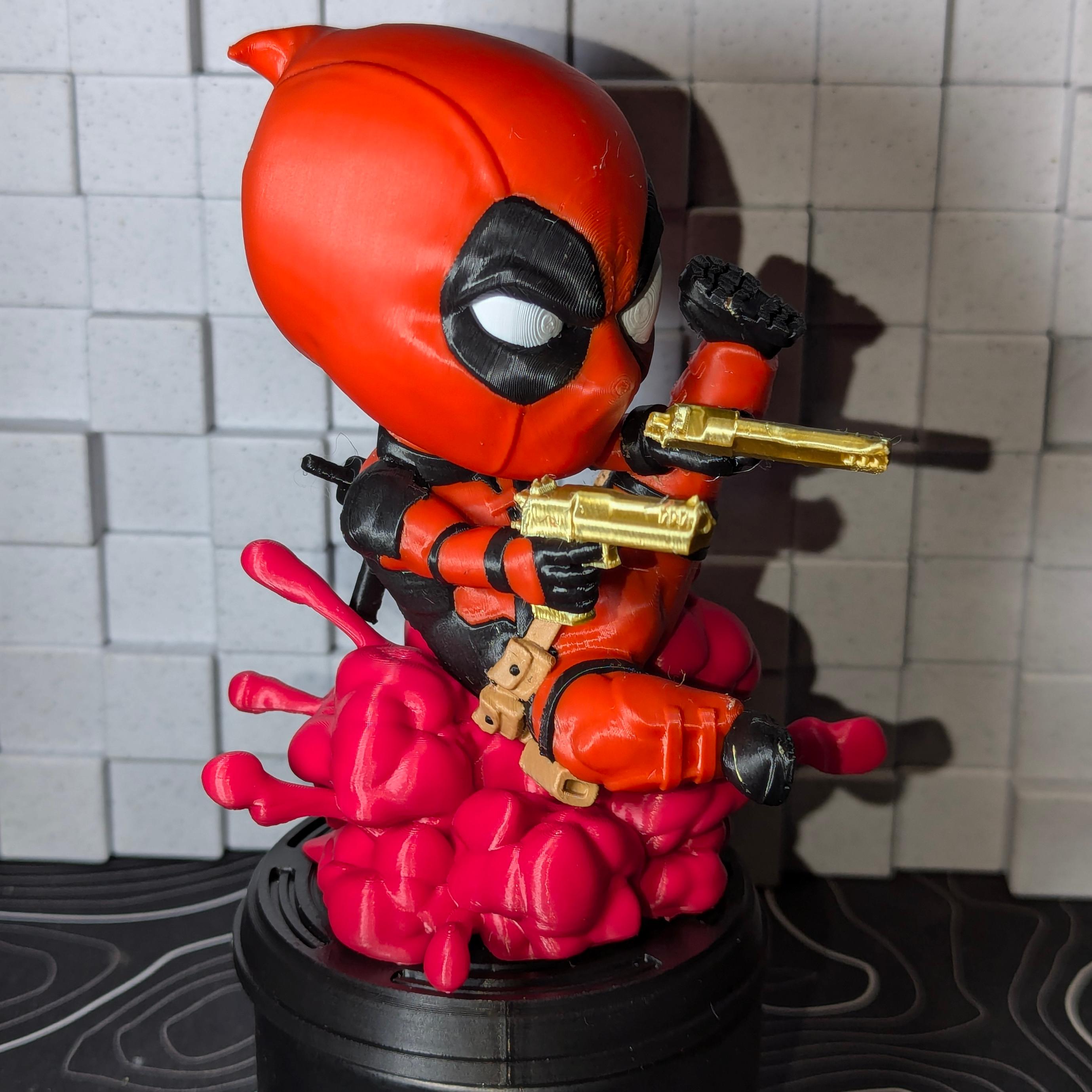 Li'l Deadpool - Single Color - Collectible Fanart Figure 3d model