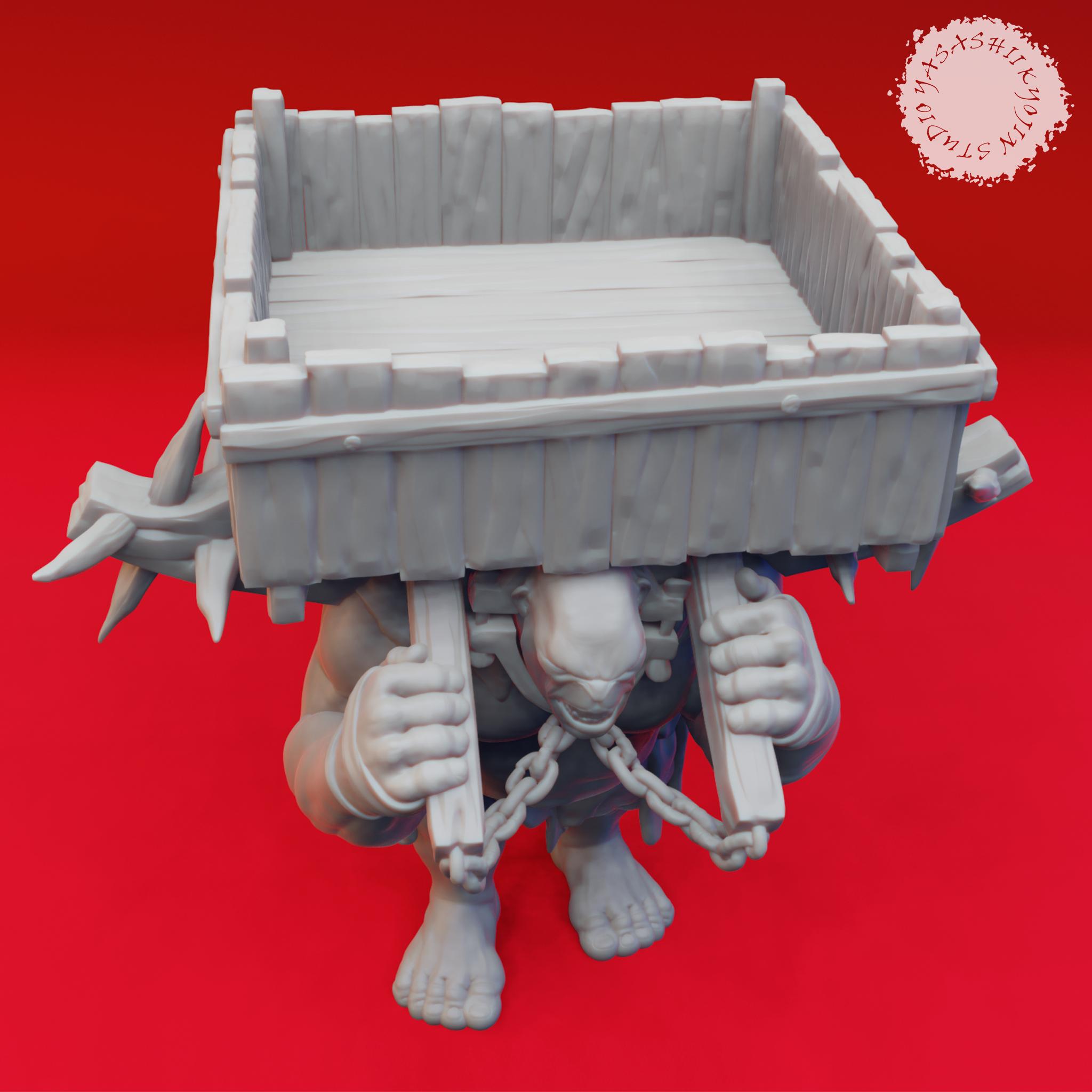 Ogre Howdah - Tabletop Miniatures (Pre-Supported) 3d model