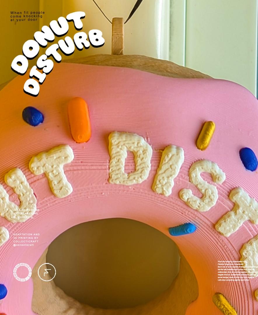 Donut Disturb - Door Hanger  3d model