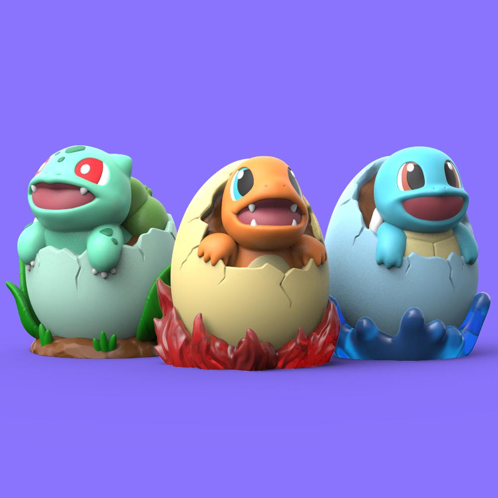 Easter 3 Kanto Starter (Easy Print No Supports) 3d model