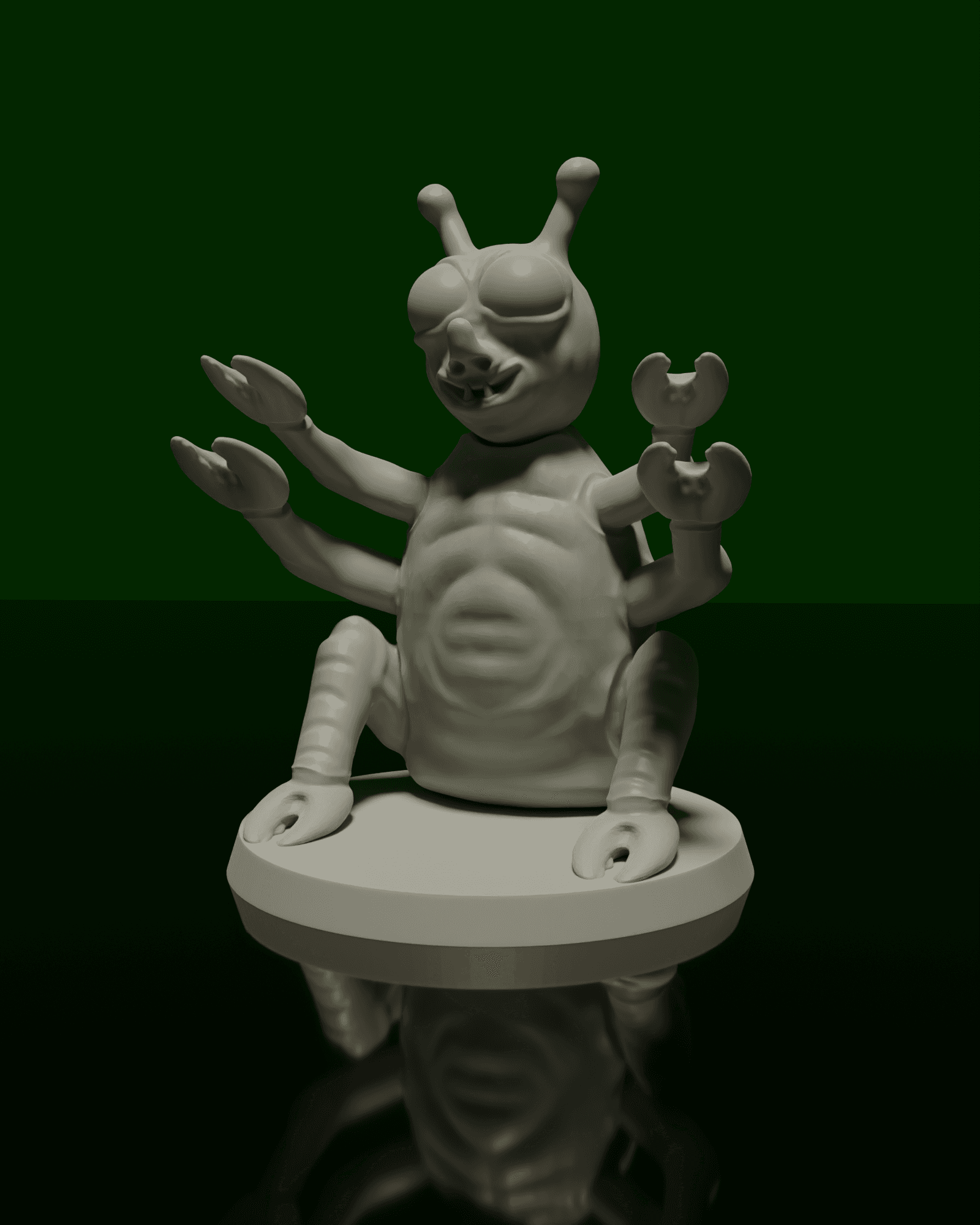 BEATRICE MINIATURE MONSTER SCULPTURE - FDM FRIENDLY 3d model