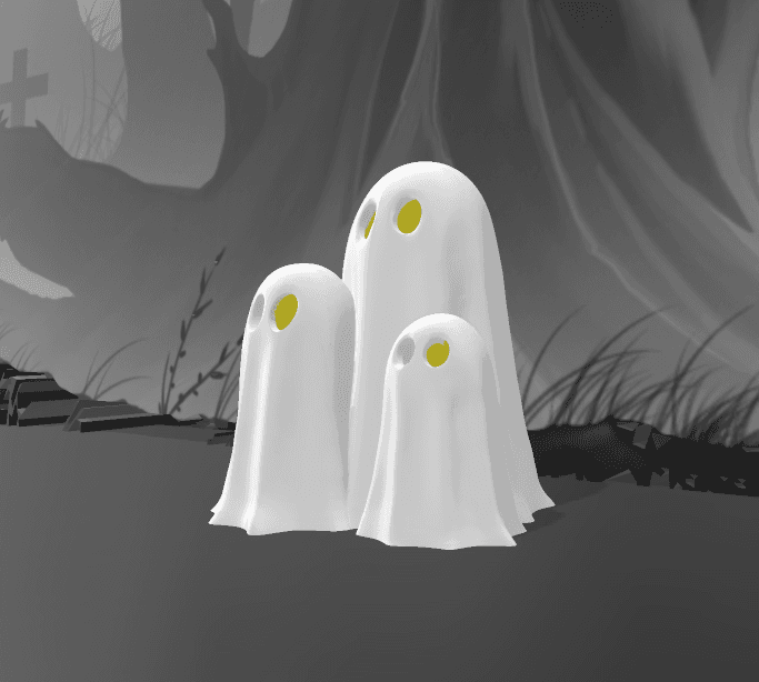 ghost family  3d model