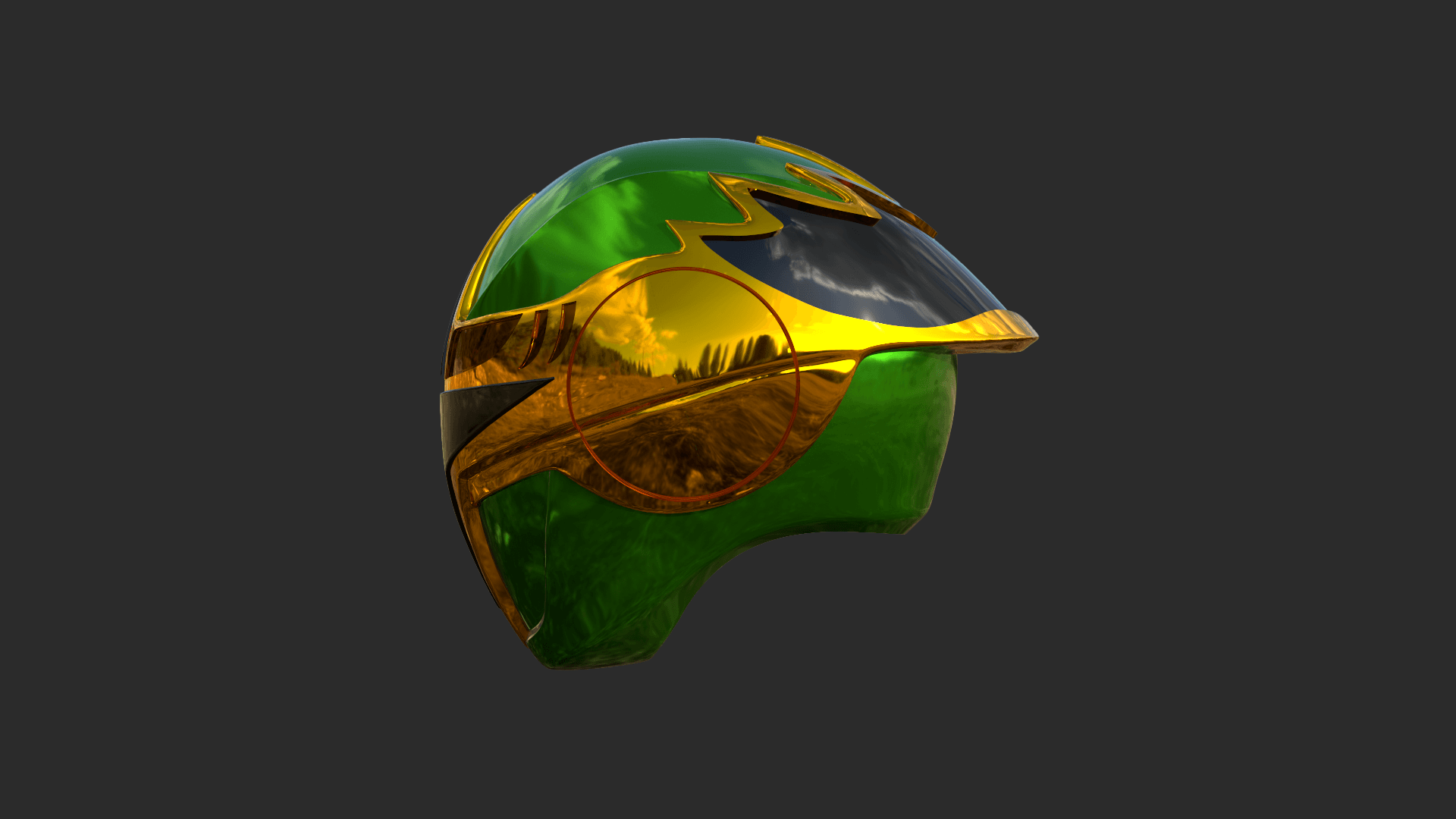 Green Samurai Ranger 3d model