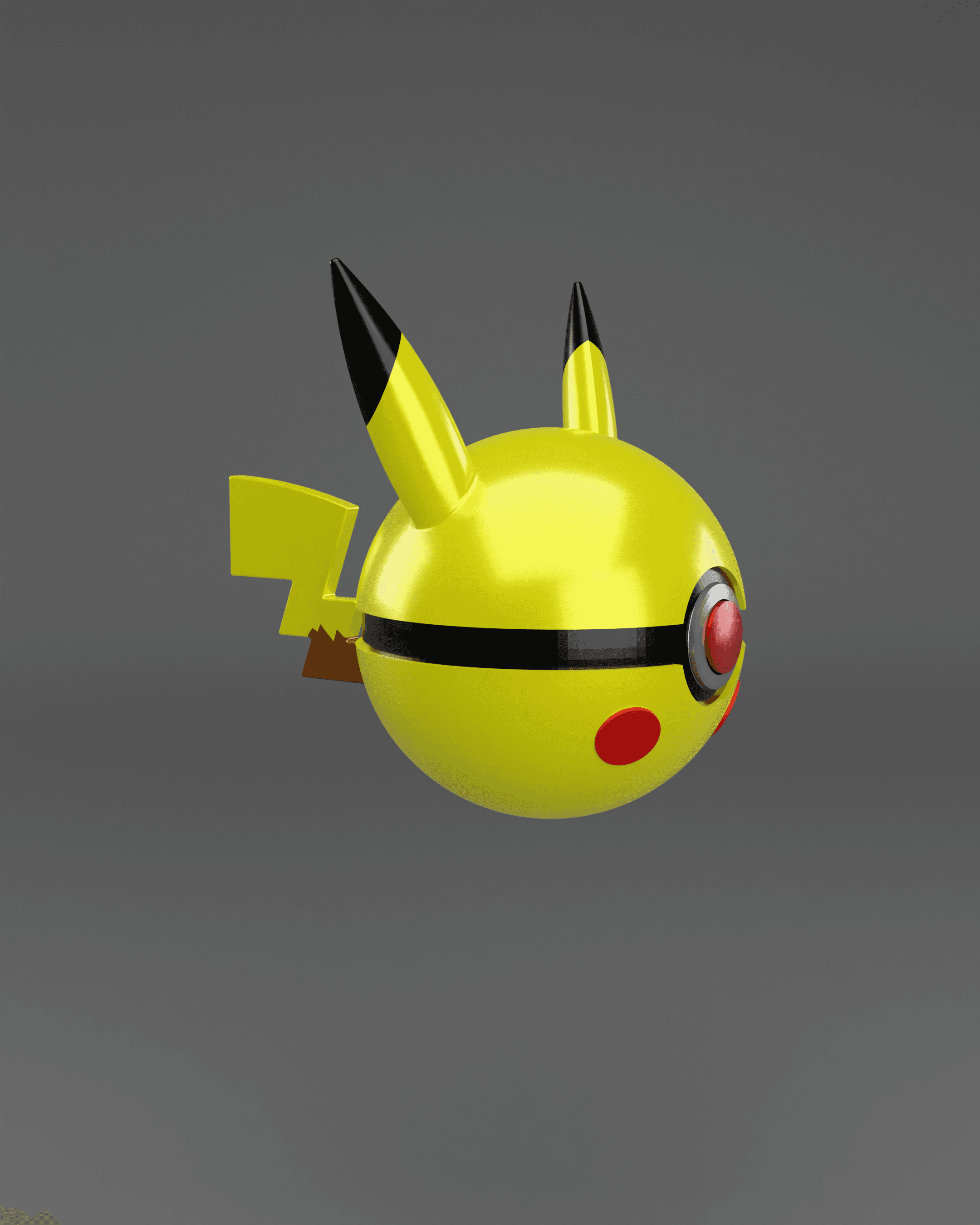 PikaBall Piakchu Themed Pokeball - Fan Art 3d model