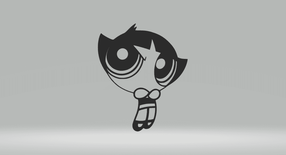 Buttercup Powerpuff Cartoon 2D-Art.stl 3d model