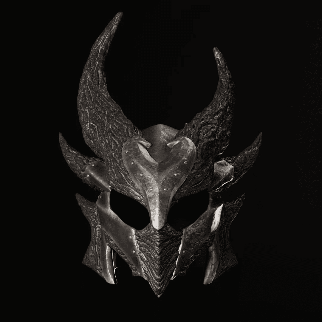 Skyrim Daedric Helmet STL 3D File 3d model