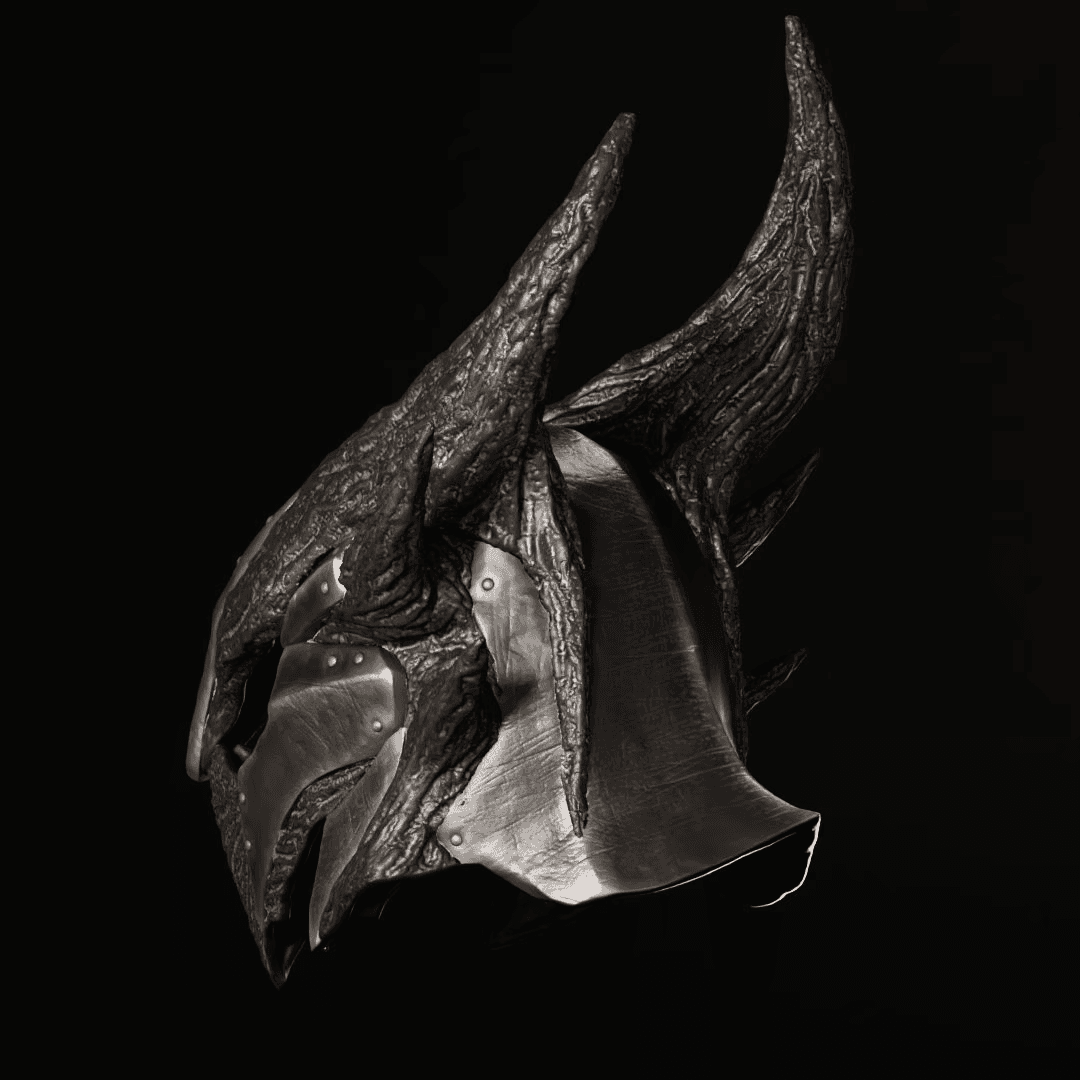 Skyrim Daedric Helmet STL 3D File 3d model