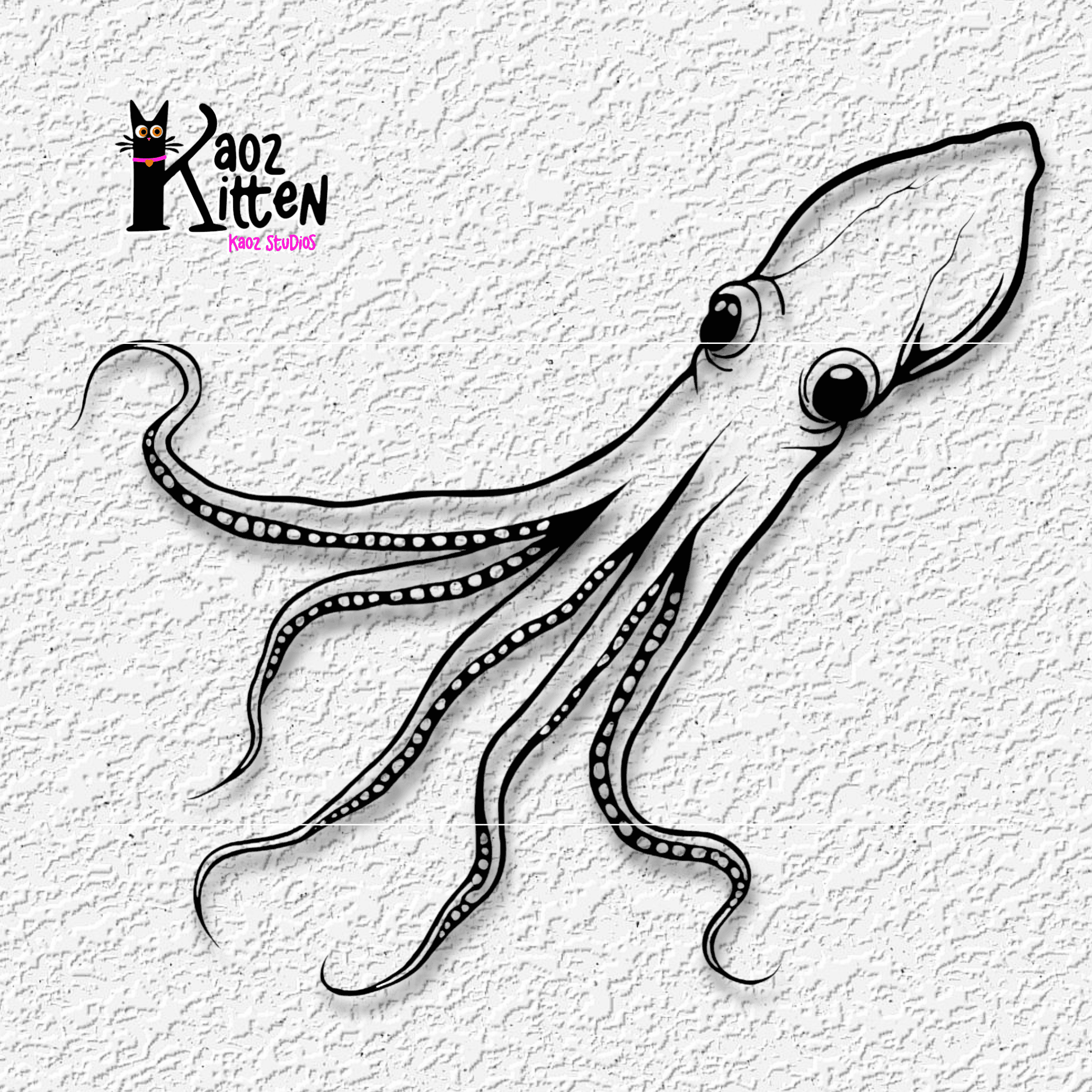 squid wall art ocean life decor for beach house 3d model