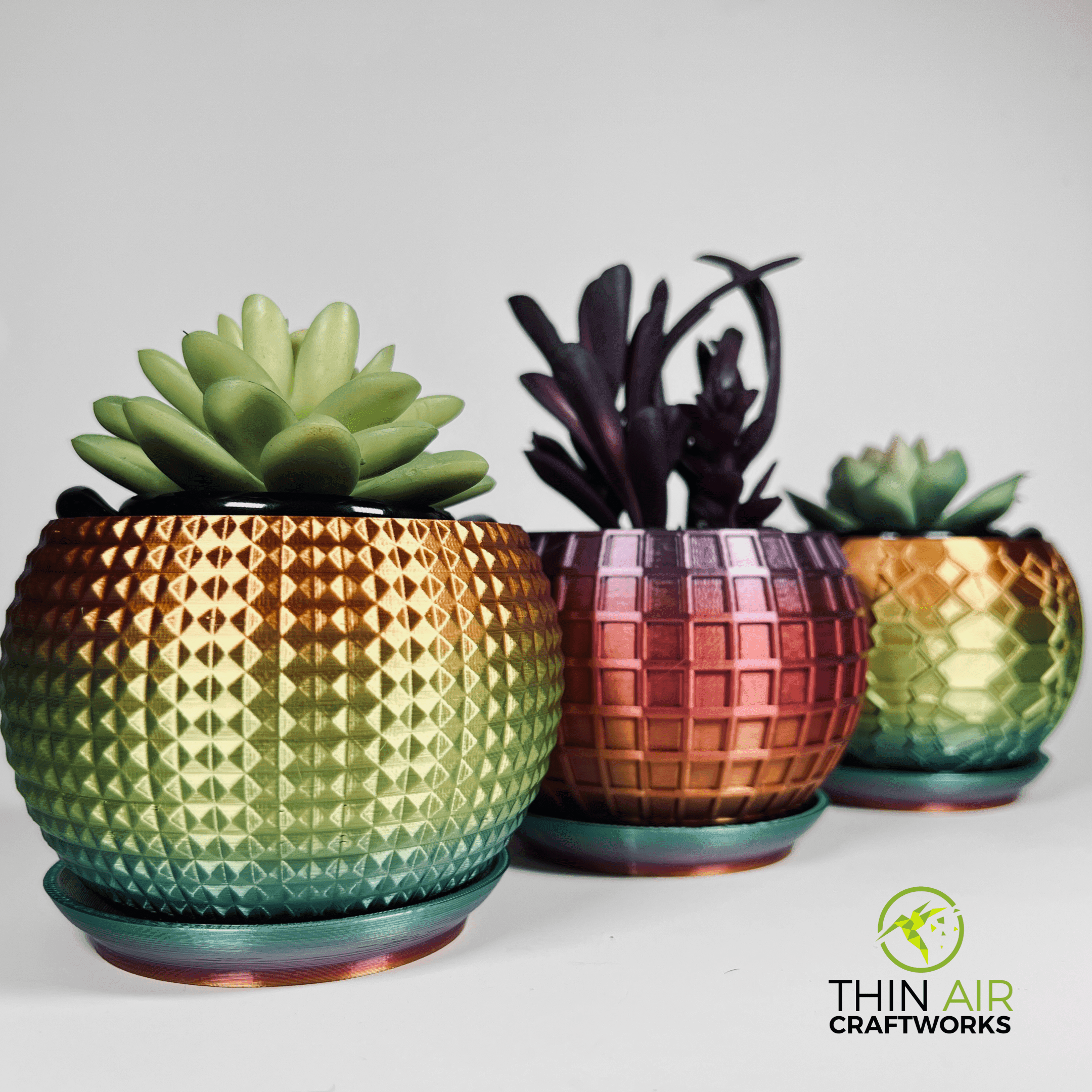 Textured Planter Series 3d model