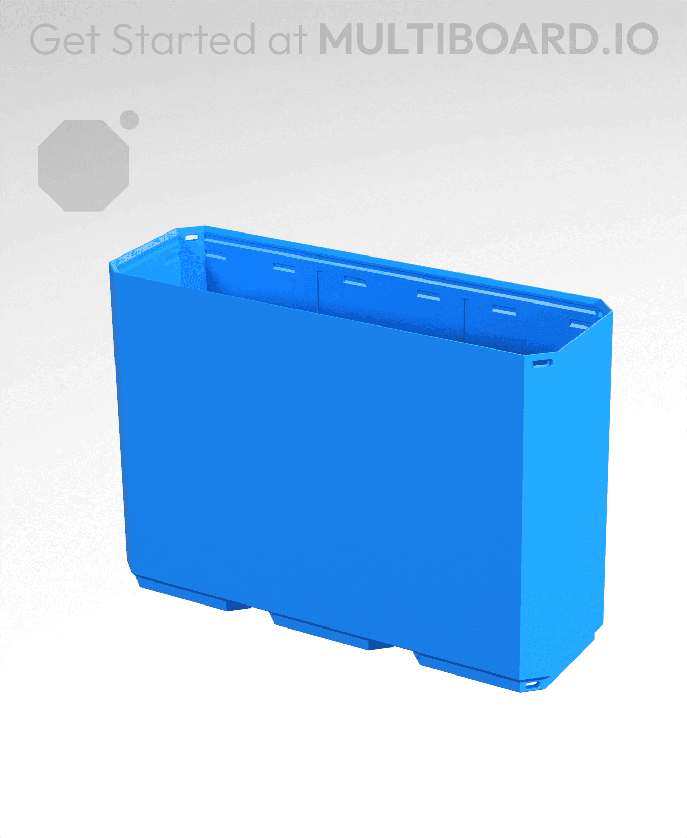 3x1x2 - Simple Walls - Multibin Shell 3d model