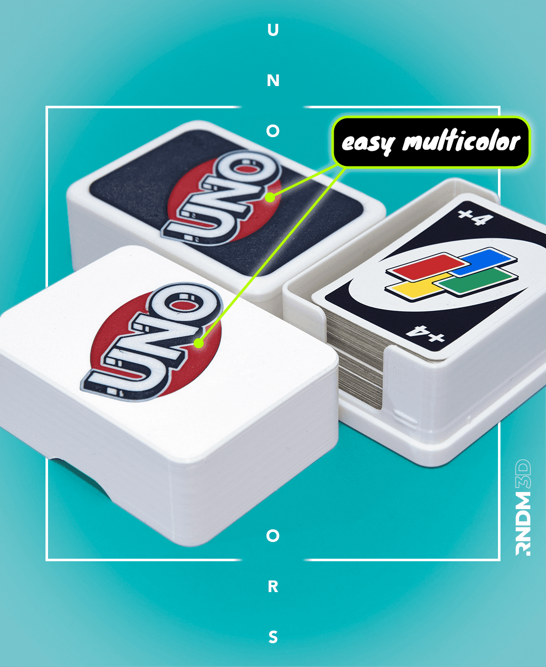 UNO BOX COLORS - Multipart StorageBox *by RNDM3D* 3d model