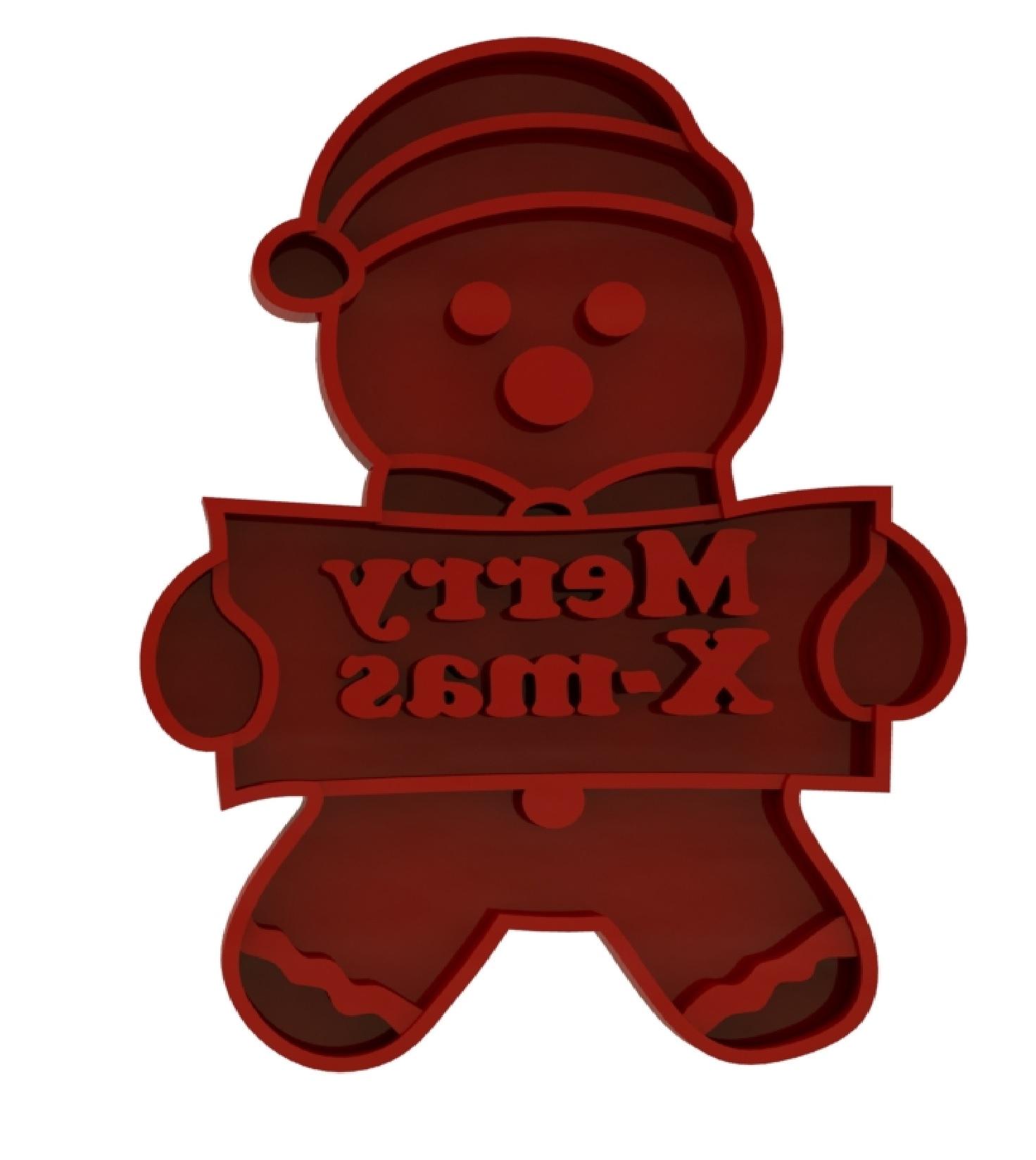 Christmas cookie cutters set 3d model