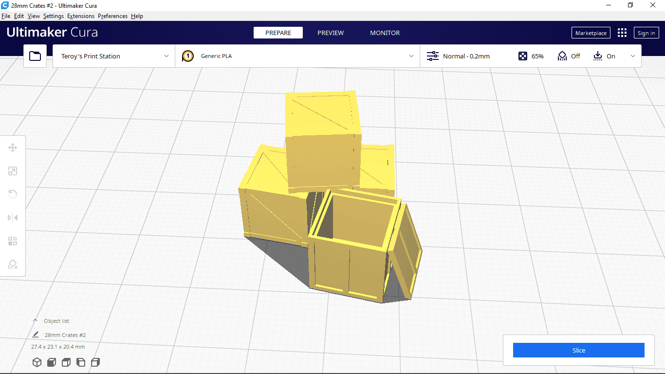 Crates and Stowage 28mm scaled 3d model