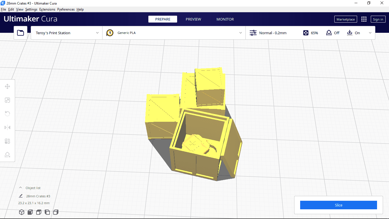 Crates and Stowage 28mm scaled 3d model