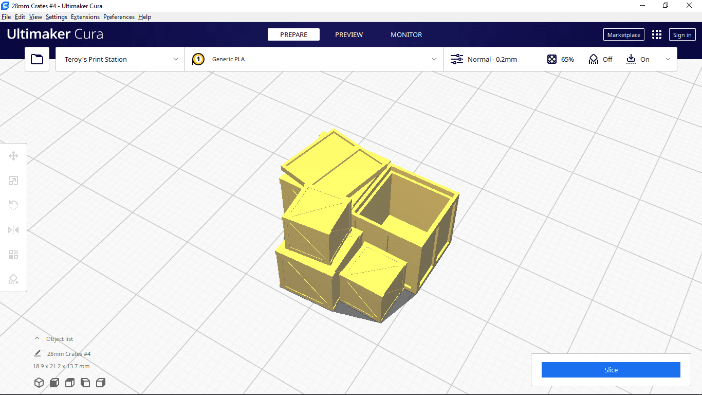 Crates and Stowage 28mm scaled 3d model