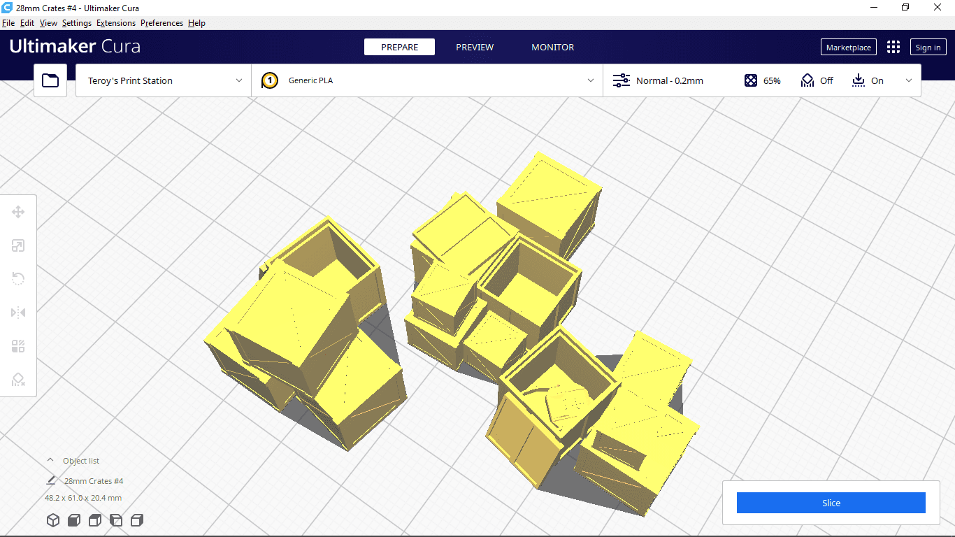 Crates and Stowage 28mm scaled 3d model