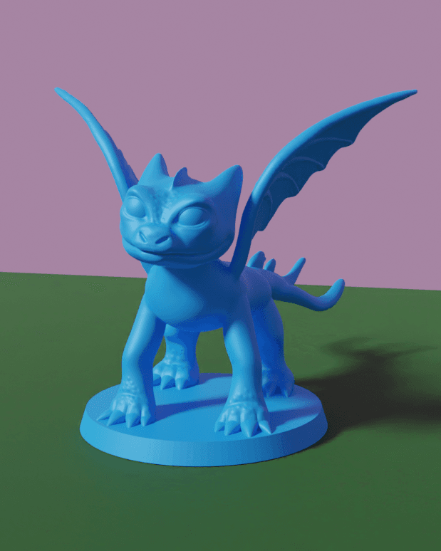 SWIFTWING DRAGON - WINGER- RESCUE RIDERS - FAN ART - MINIATURE FOR TABLETOP GAMES 3d model