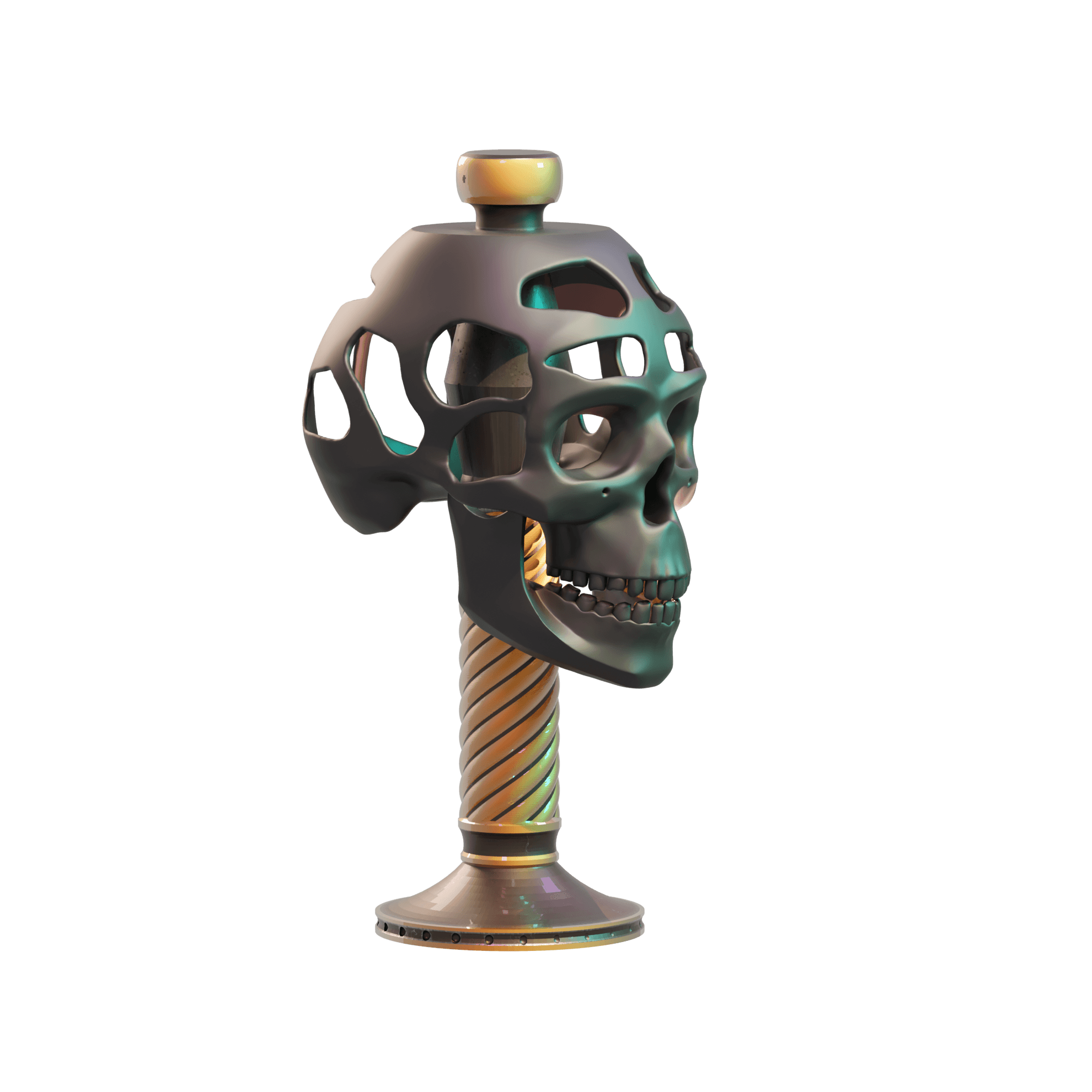 Skull Helmet Display Desktop Version 3d model