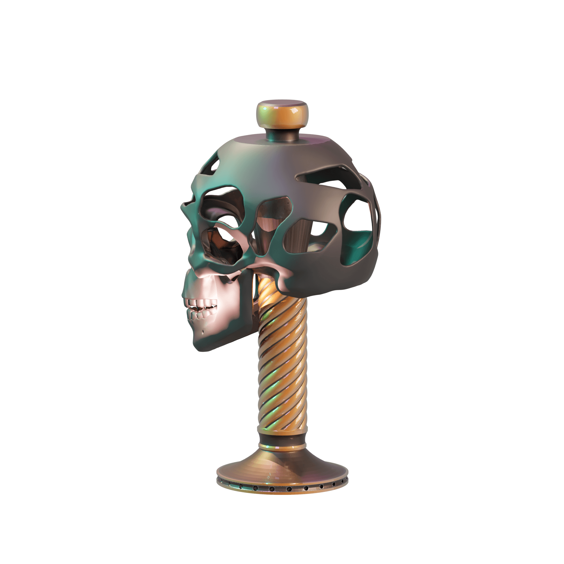 Skull Helmet Display Desktop Version 3d model