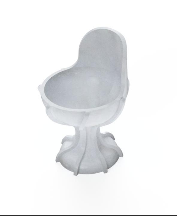 Egg cup Eierbecher, throne 3d model