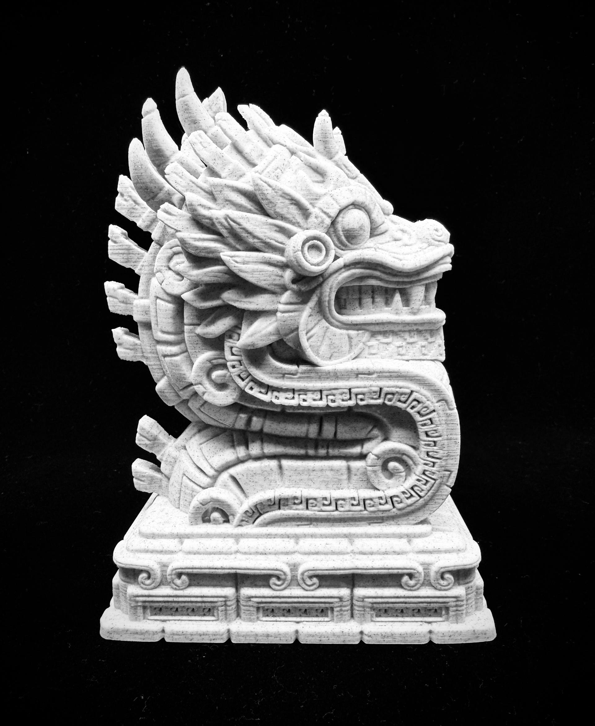 Aztec Dragon bust (Pre-Supported) 3d model