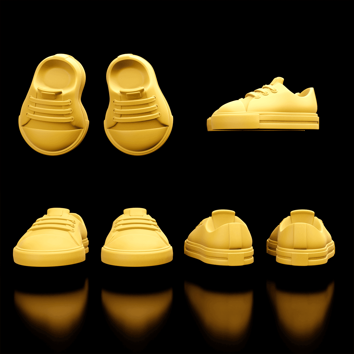 Chunky Converse AllStar Lows 3d model