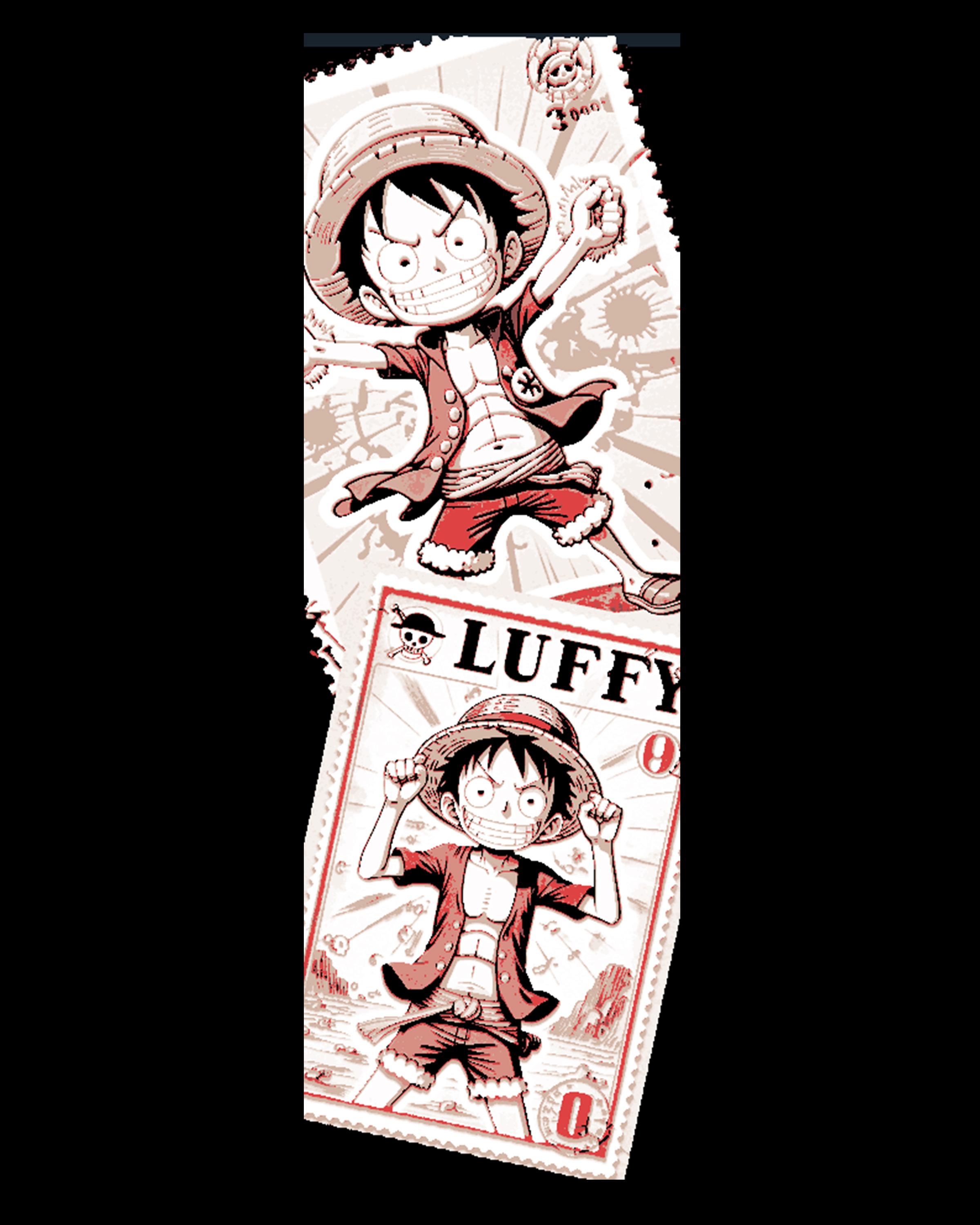 Mailing Fun - Luffy D. Monkey, One Piece, character stamps on bookmarks 3d model