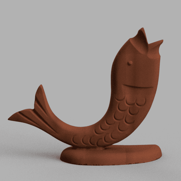 Fish pen holder 3d model