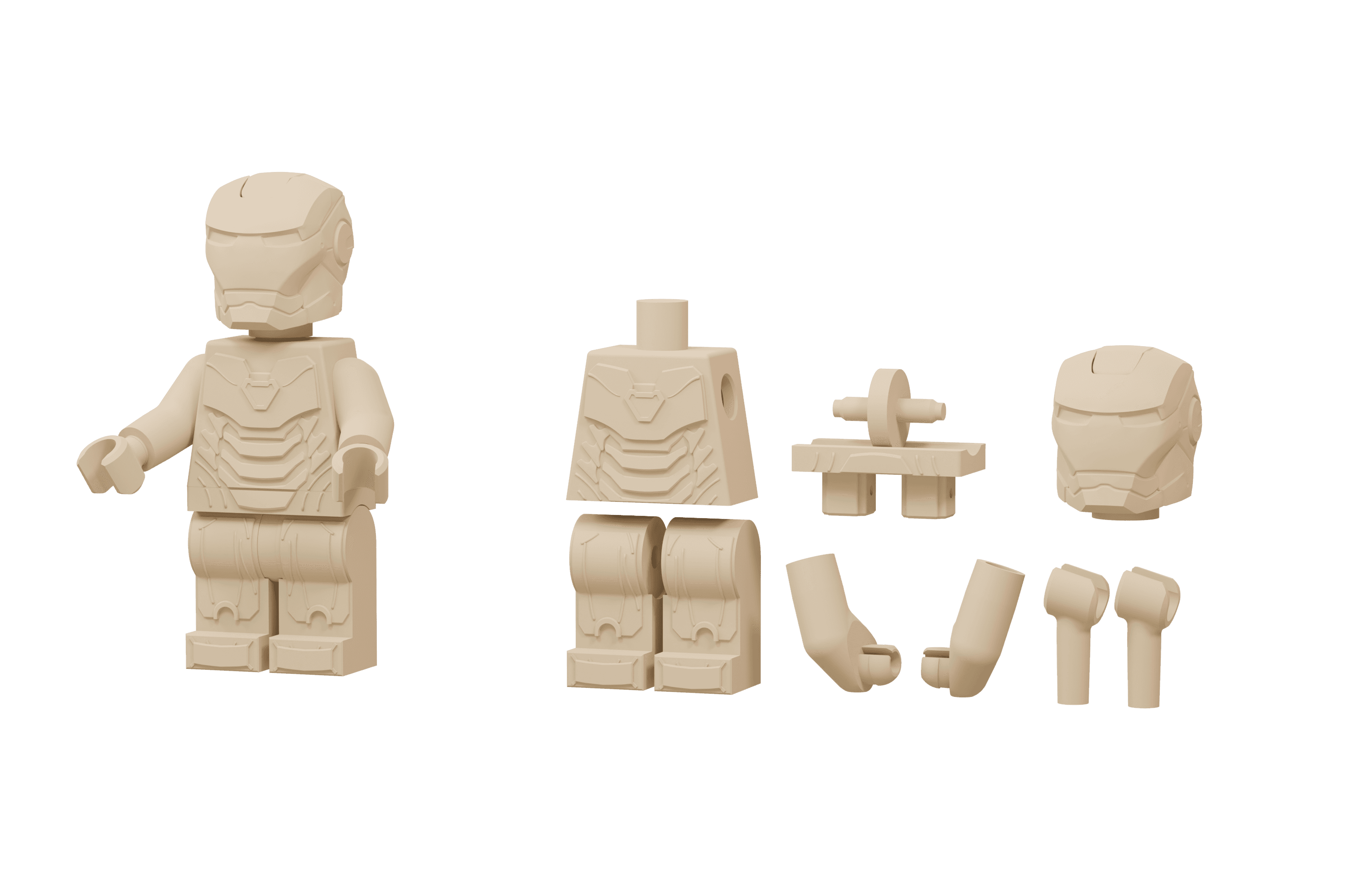 Iron Man MK85 Lego Figure 3d model