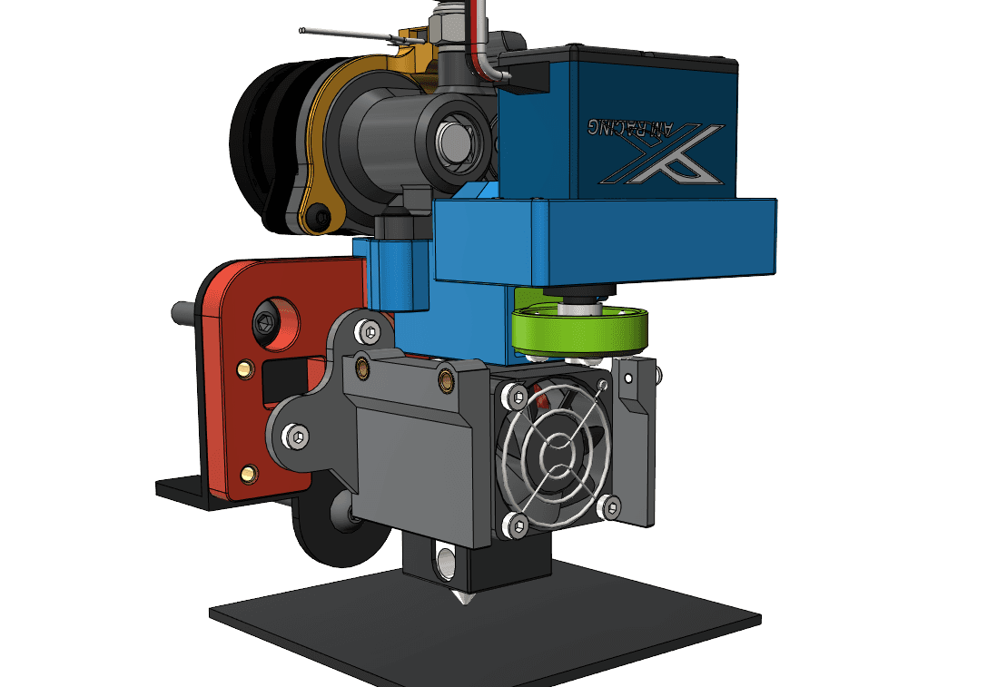 SMuFF - DDE (Orbiter) mount with integrated Filament-Cutter for Ender-3 3d model