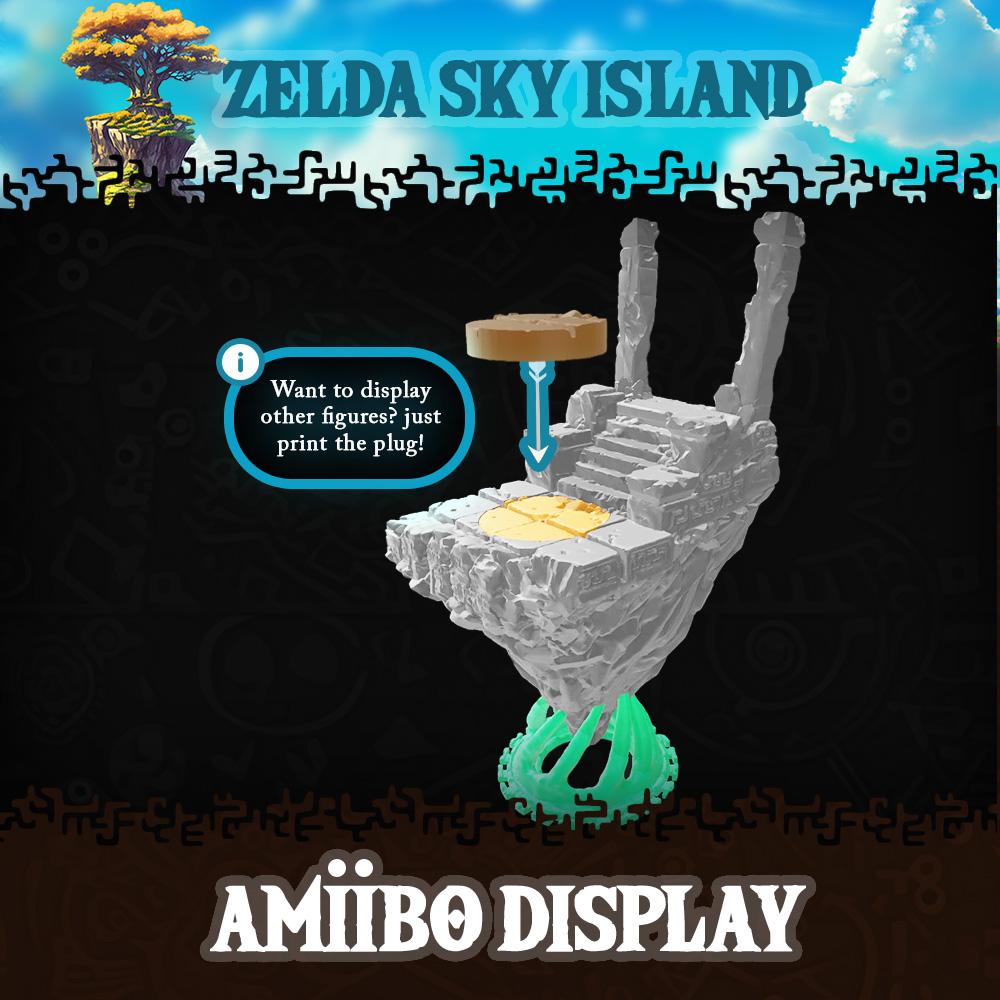 Zelda Sky Island Amiibo Display: Inspired by Tears of the Kingdom 3d model