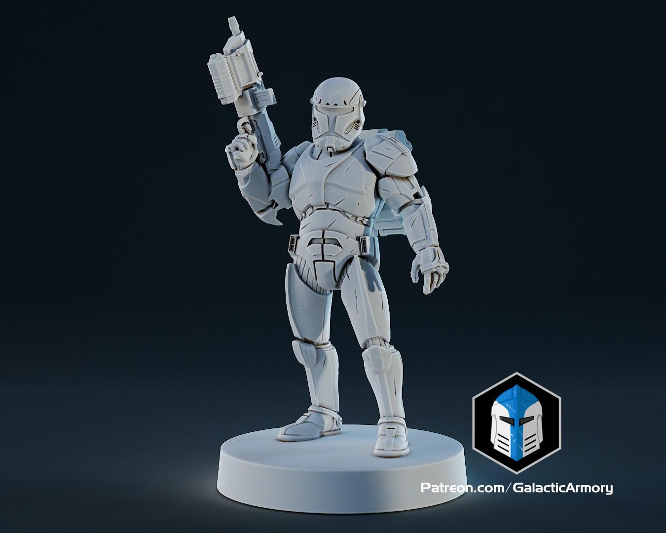 1:48 Scale Republic Commando Miniatures - 3D Print Files 3d model