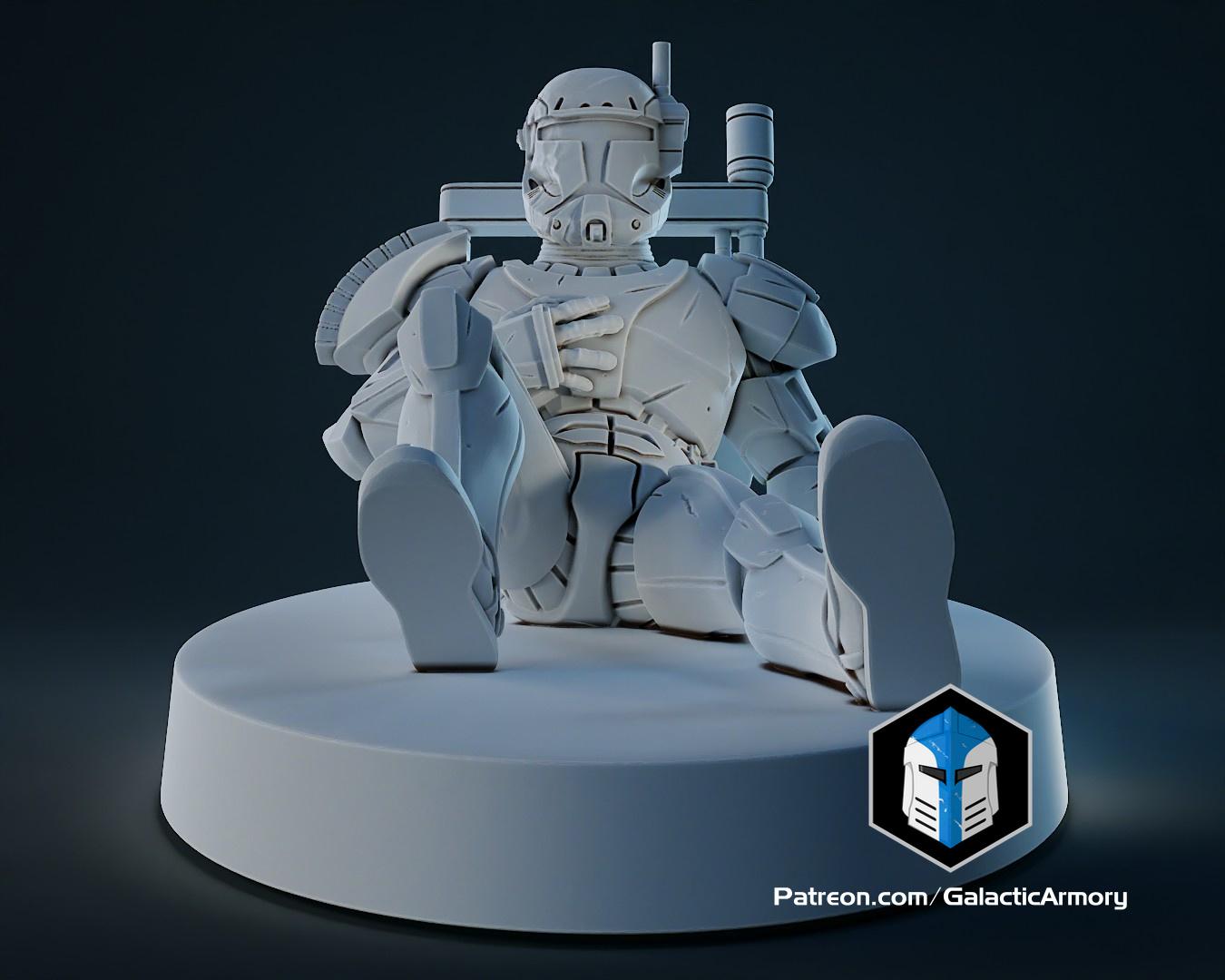 1:48 Scale Republic Commando Miniatures - 3D Print Files 3d model